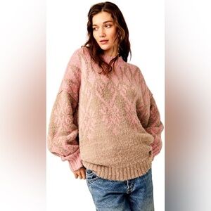 Free People Fireside Tunic in Ethereal Blush Combo